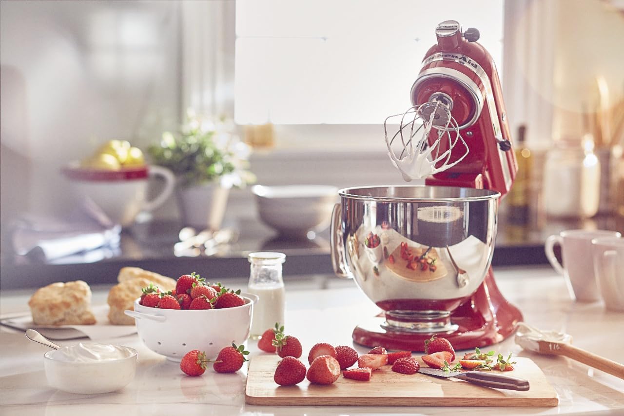 KitchenAid Artisan Series 5 Quart Tilt Head Stand Mixer, Metal, KSM150PS, Empire Red