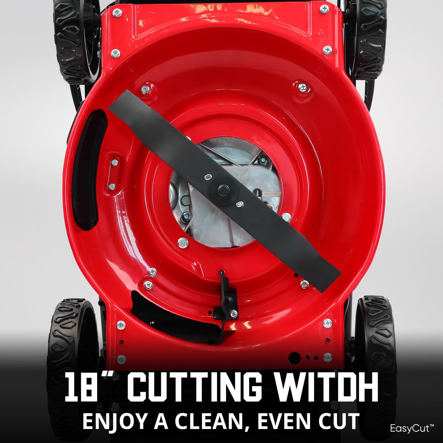 PowerSmart EasyCut 18-Inch 144cc Push Gas Lawn Mower, 3-in-1 Mulch/Bag/Side Discharge