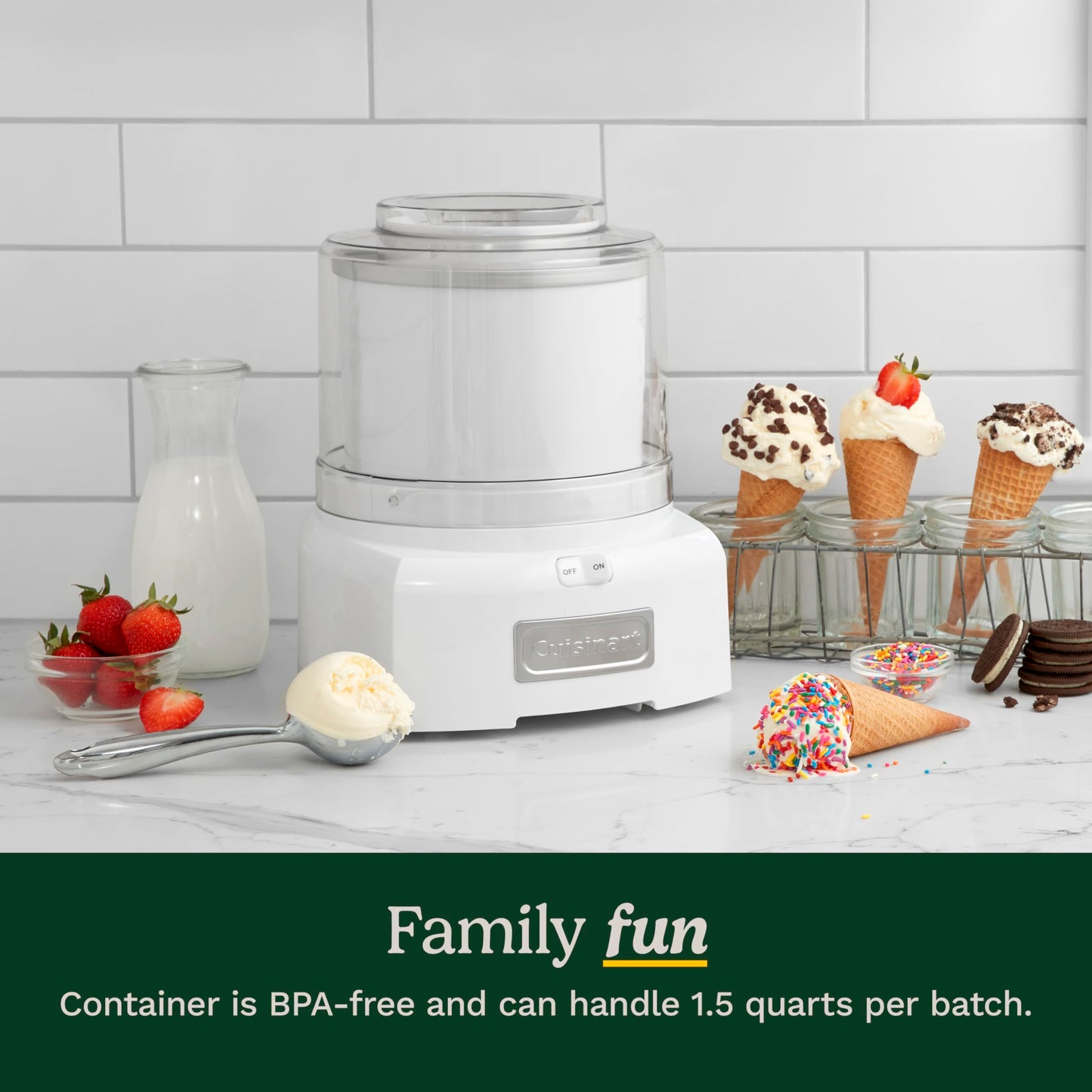 Cuisinart Ice Cream Maker, 1.5 Quart Double Insulated