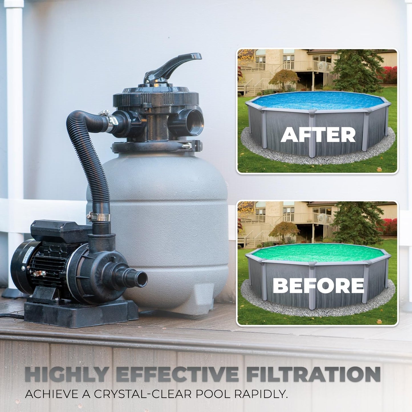 XtremepowerUS 12" Sand Filter for Above-Ground Swimming Pools Max 2